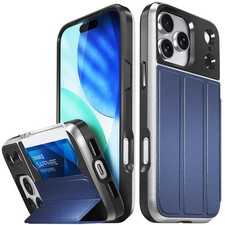 vCommute for iPhone 17 Pro Max Wallet Case, Military Grade Drop Protection ...