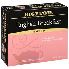 Bigelow English Breakfast Black Tea, Caffeinated Tea, 100 Count Box