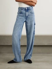 ISABEL MARANT Washed Blue Tencel Cotton Denim PARYAMA Straight Cut Jeans 36 / 4