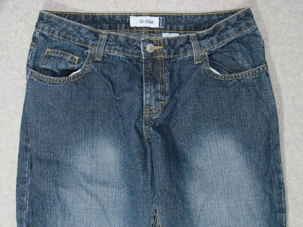 TI05450 **JORDACHE** LO-RISE FLARE WOMENS JEANS sz13/14 DARK BLUE - Image 4 of 4