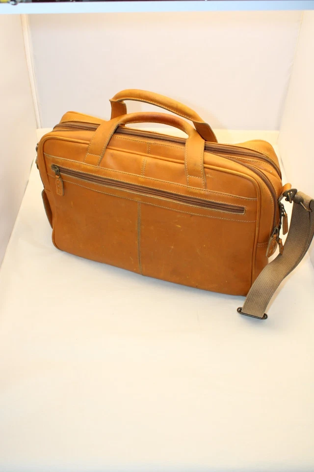 Rawlings Bolso Maletín Tres Compartimentos Cuero Vintage Tostado - Usado Foto 4 de 4