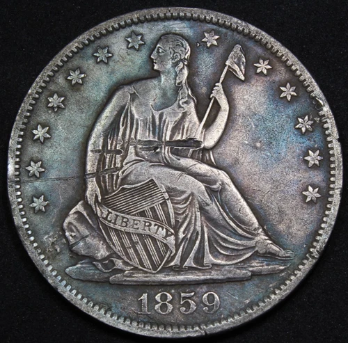 1859-O Seated Liberty Half Dollar | Extra Fine Details | Free Shipping