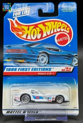 Hot Wheels 1998 First Editions #19 of 40 Cars Panoz GTR-1 Collector #657 White
