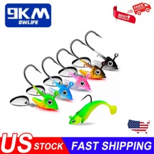 10Pcs Jig Hooks with Sequins Spoon Bionic Fish Head 7.5g~14g Swimbait Jig Hooks