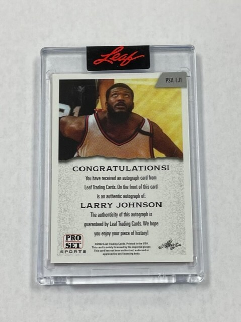 Larry Johnson Hornets 2022 Leaf Pro Set Sports No.PSA-LJ1