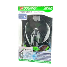 Dolfino Frontier All-in-one Full Face Snorkel Mask Adult Large/X-Large NEW