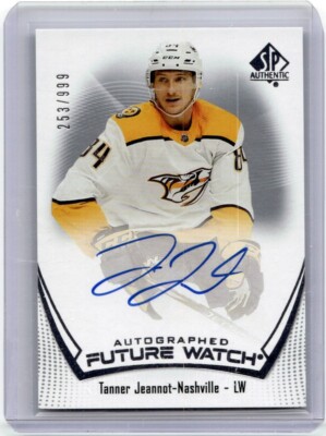 2021-22 SP Authentic Future Watch Autograph Rookie Tanner Jeannot RC Auto /999