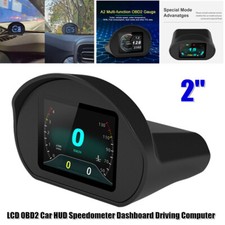 2" LCD OBD2 Coche HUD Head-up Display Velocímetro Tablero Conducción Computadora Km/h