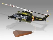 AgustaWestland AW139 Maryland State Police Desk Wood Helicopter Model Large 1/48