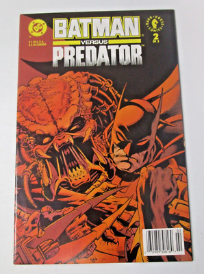Batman vs Predator #2 1992 [NM] Newsstand B Variant Cover Chris Warner ...