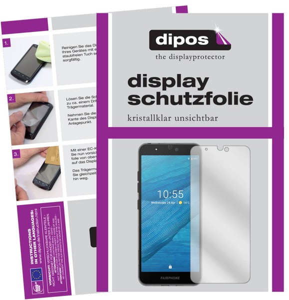 6X Schutzfolie FüR Fairphone 3 Plus Klar Displayschutzfolie Folie Display Schutz-image