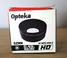 *New, Open Box - Opteka - 52mm - 0.43x - AF Wide Angle Macro Lens - All Metal