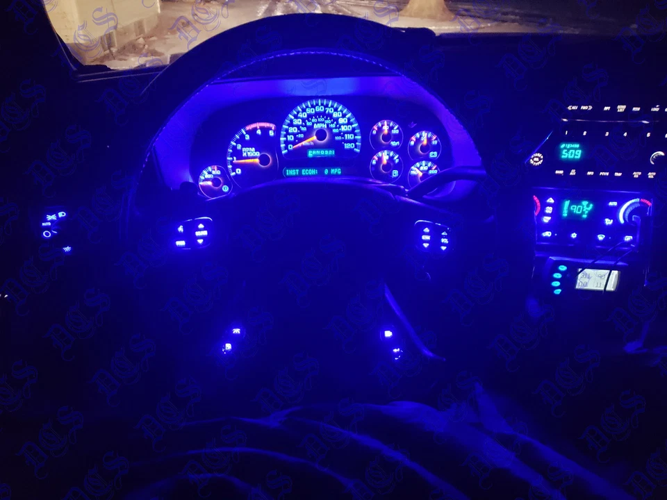 03-06 GM BLUE WHOLE TRUCK LED UPGRADE KIT SILVERADO SUBURBAN SIERRA ESCALADE GMC - Image 2 of 4