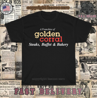 New Hot Tees Golden Corral Restaurant Logo Men's T-Shirt American T-Shirt