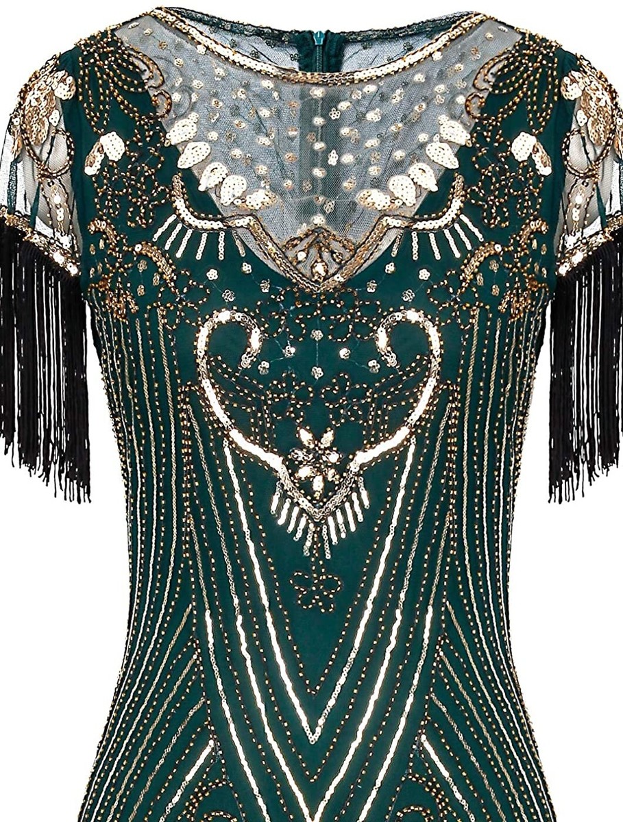Deluxe Ladies 20s 1920s Roaring Flapper Costume Sequin Gatsby 20's Fancy Dress - Foto 7