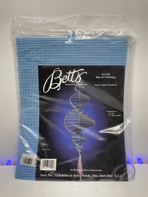 Betts Needle Art By Betty Schiller Kit 758 Blue Ice Whirligig Plastic Canvas