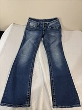 Vigoss Jeans Women's Size 7/8 Blue Slim Boot Heritage Fit Stretch Denim 33x31.5
