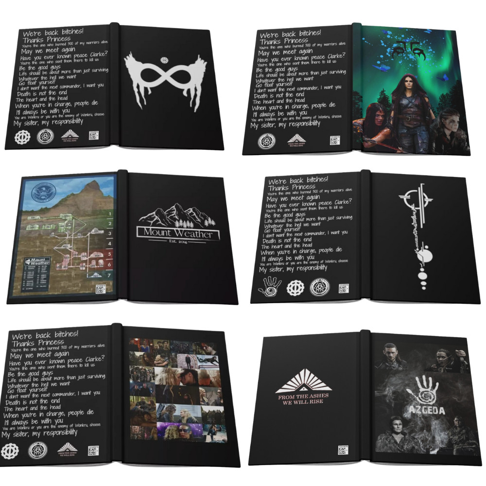 The100 tv show merchandise, the100 tv show notebook journal, lexa, heda