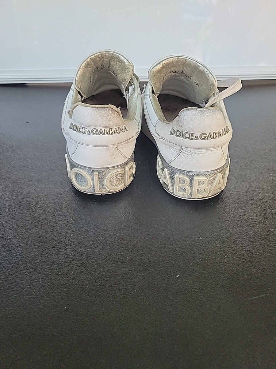 Dolce&Gabbana White Portofino Sneakers Size 37 .5 Authentic