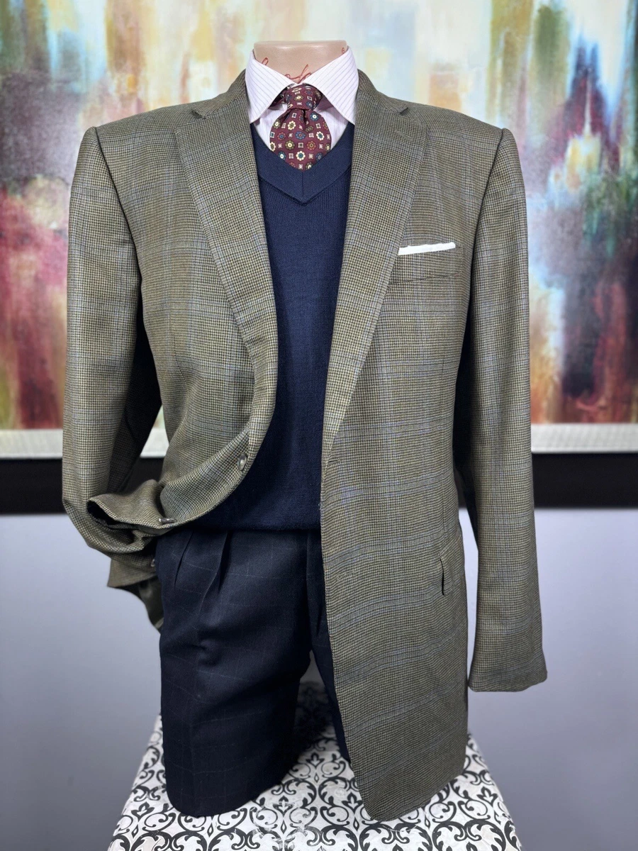 Blue check sport coat outlet
