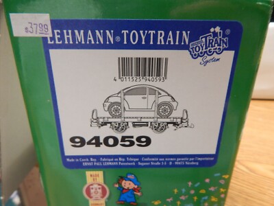 LGB Lehmann Toy Train Flatcar With VOLKSWAGEN Beetle 94059 for