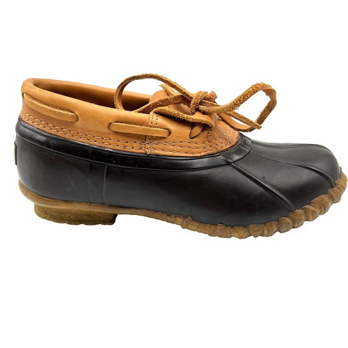 Cabelas Mens 9 Leather Rubber Duck Boots Brown Black 82-0017 Steel Shank 11 Inch s-l400.jpg main image 3