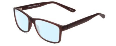 2000&Beyond 3059 Herren Klassisch Blau Licht Filter Brille IN Matt Dunkelbraun