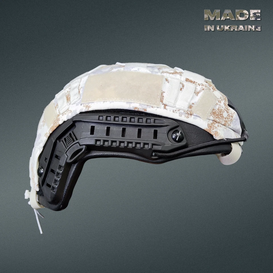 Tactical Helmet Cover for FAST Ukrainian army cover PENCOTT SNOWDRIFT snow camo - Image 2 of 4