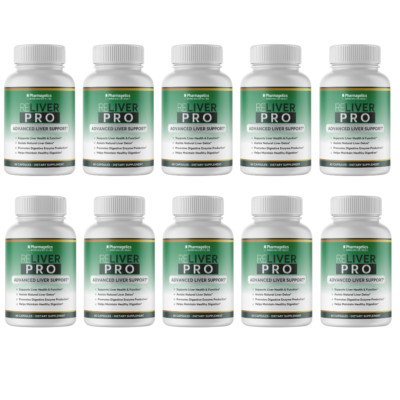 ReLiver Pro- Advanced Liver Support- 10 Bottles 600 Capsules