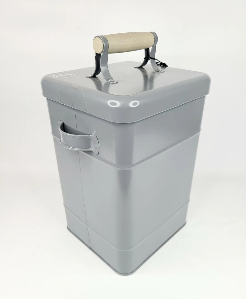 Better Homes & Gardens Laundry Detergent Holder Metal Storage Canister Gray NEW - Image 3 of 4