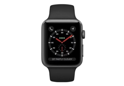 Apple Watch Series 3 GPS + Cellular 42mm SPACE GRAY Case w/ BLACK