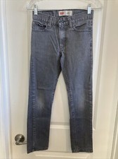 Levis 510 Skinny Jeans 14 Regular 27x27 Gray Straight Leg Cotton Denim