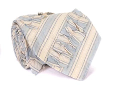 NWT ALTEA Milano pure silk TIE off-white blue luxury handmade Italy