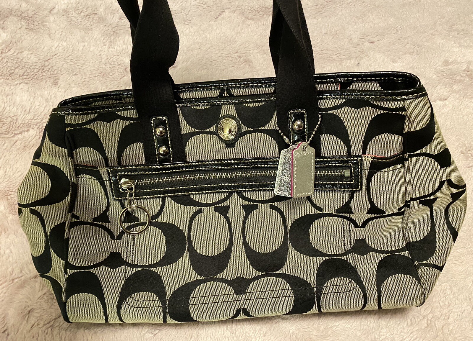 Coach Daisy Shoulder Bag Signature Jacquard Purse Can… Gem