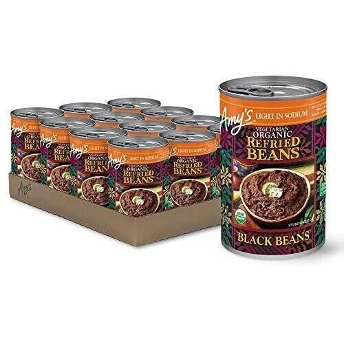 Amy's Organic Refried Beans Light Black in Cheap mail order specialty store Sodium New sales 15.4 O