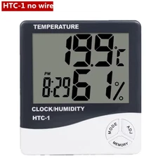 HTC-1 HTC-2 Digital Temperature Humidity Meter Electronic LCD Indoor Outdoor The