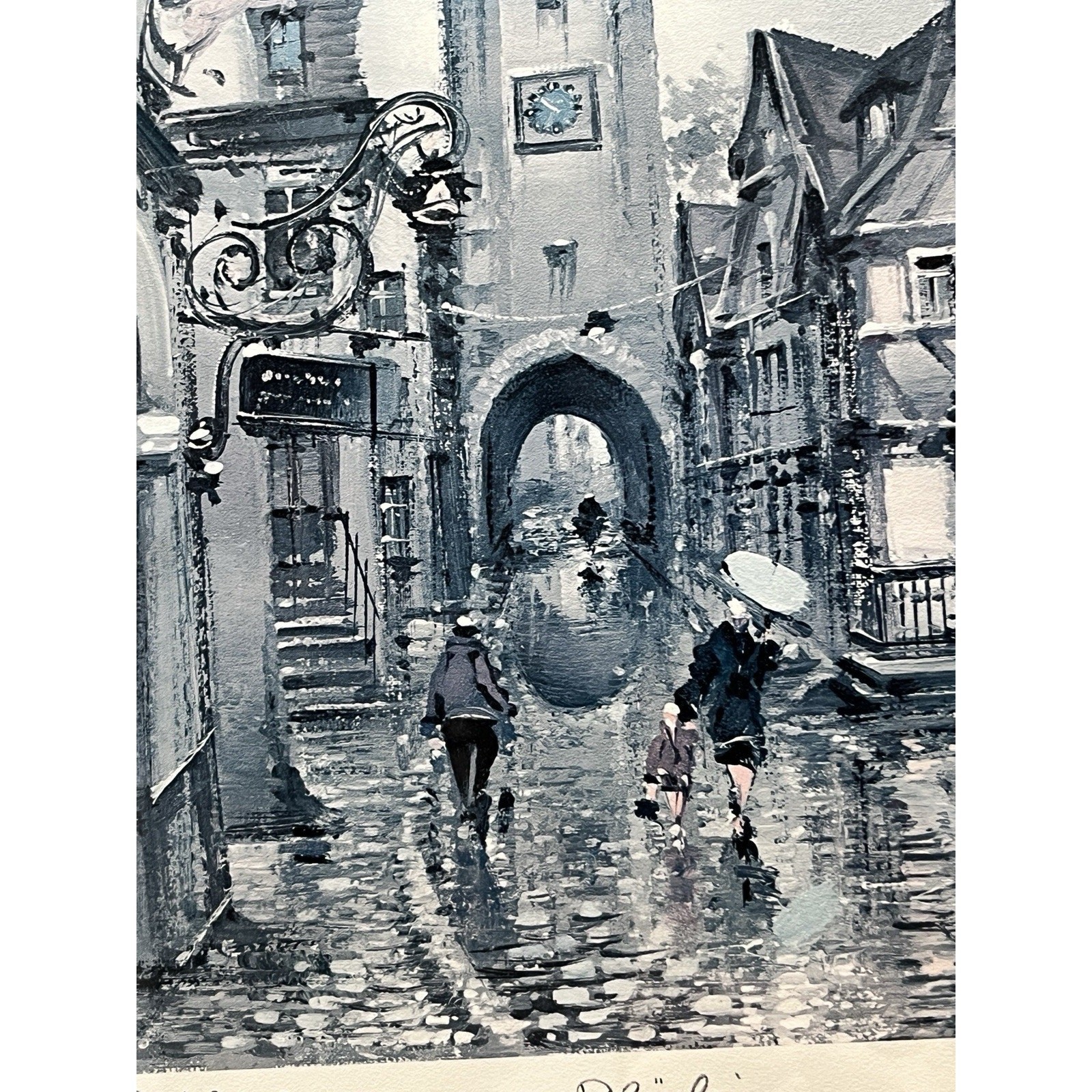 Maurice Legendre Signed Framed Art Rothenburg Print 50×42cm image 9