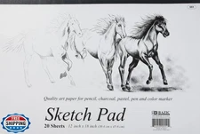 BAZIC Sketch Pad 20 Sheet 18" X 12", White Sketchbook Drawing Pads, Sketching