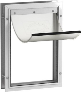 Aluminum Pet Cat Flap Dog Door Large Screen 70mm Thick White Home AU
