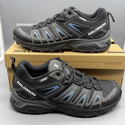 Salomon X Ultra Pioneer CSWP Men s 7.5 Hiking Shoes Waterproof Black Blue NWB!