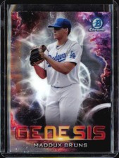 Maddux Bruns 2021 Bowman Draft Genesis #GNS-15 Los Angeles Dodgers