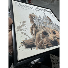 Yorkie Yorkshire Terrier Hanging Wall Sign Picture Wall Art/Tabletop Decor