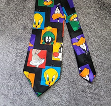 Vtg Looney Tunes Mania Men's 4" W X 54" L Tie 73469 Poly Dry Cln Only
