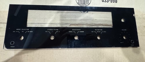 McIntosh MR74 faceplate glass replacement stereo (used) OEM hard to find!