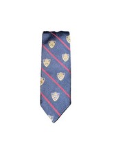NWOT BROOKS BROTHERS RED FLEECE NAVY CREST SHIELD CLUB REPP XL SILK TIE UNTIPPED