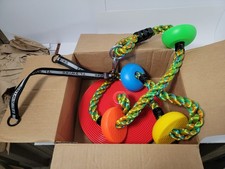 TLSwing Kids Disc Rope Swing with Climbing Platforms Tree Outdoor Playground Sea