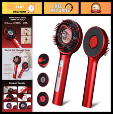 3-in-1 Electric Scalp Massage Comb Hair Oil Applicator, 5-Level Relaxation, Wa