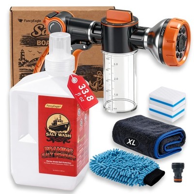 5-in-1 Salt Remover Wash Kit, pH Neutral Boat Cleaner for Boats, Cars& Boatin...
