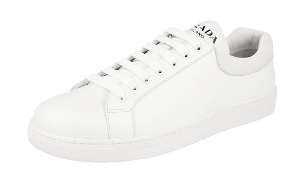 Prada Leder Downtown Sneaker - 4E3484 - Weiss - Neu - 6,5 40,5-image
