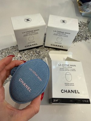 CHANEL La Crème Main Limited Edition Hand Cream with Denim Pouch 50ml 1.7 fl oz